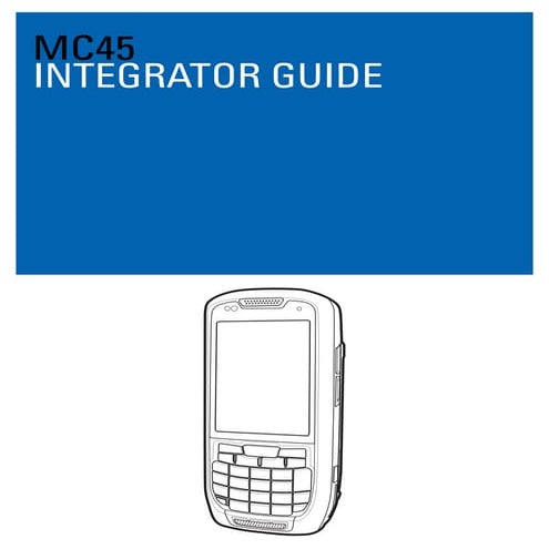 지브라PDA Zebra MC45 2D 산업용PDA 바코드PDA 매뉴얼