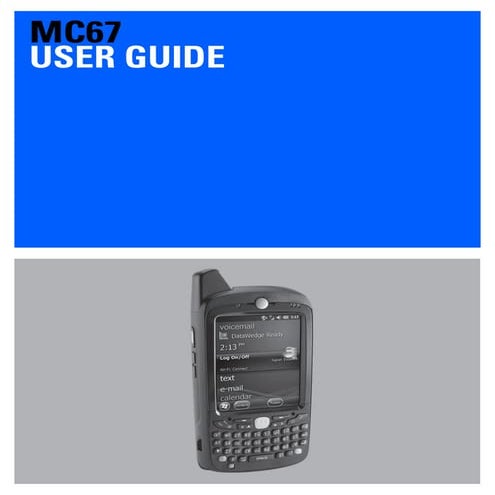 지브라PDA Zebra MC67 2D 산업용PDA 바코드PDA 매뉴얼