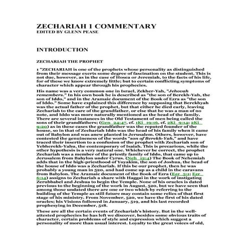 Zechariah 1 commentary | PDF