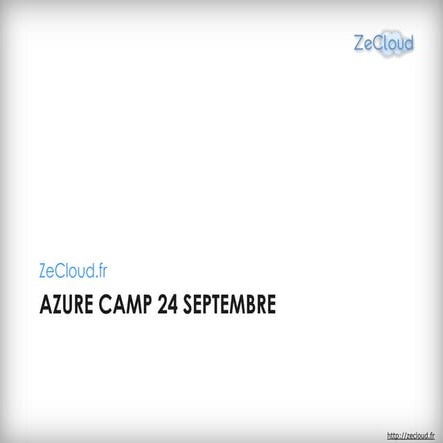Ze cloud   azure camp - 26 septembre