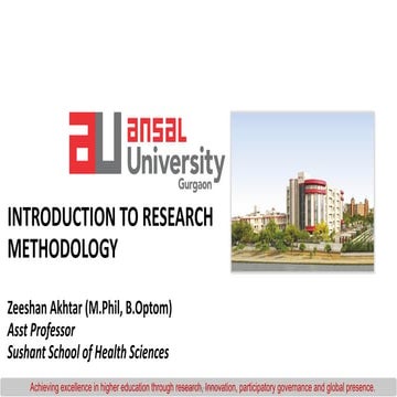 Introduction To Research Methodology