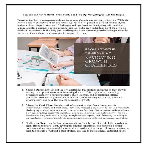 Zeeshan and Karina Hayat - From Startup to Scale-Up - Navigating Growth Chall...