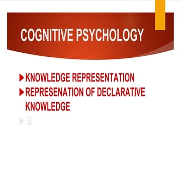REPRESENTATION OF DECLARATIVE KNOWLEDGE