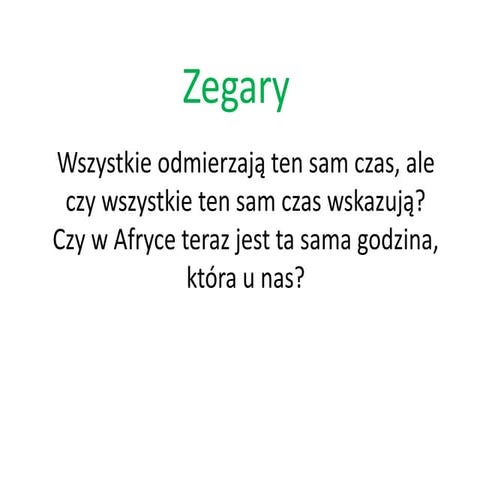 Zegary