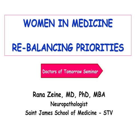 Zeine women in medicine mar 19, 2015