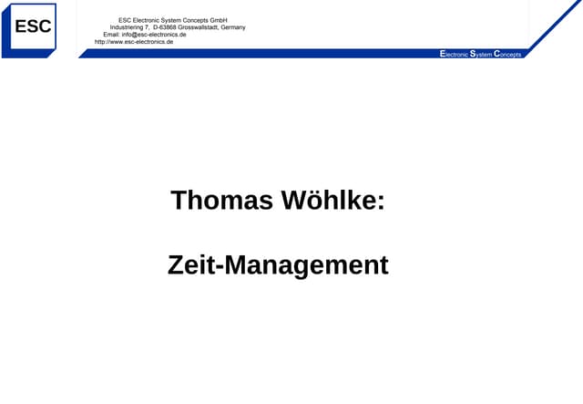 Zeitmanagement