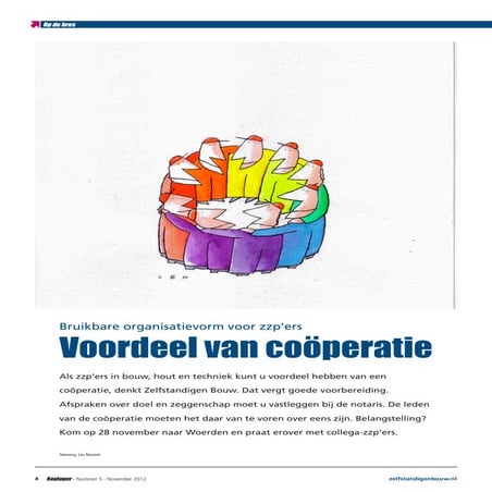 Voordeel van coöperatie voor zzp'ers in de bouw