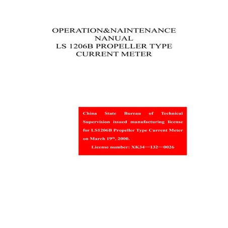 ZELS1206B Portable Water Velocity Meter Data