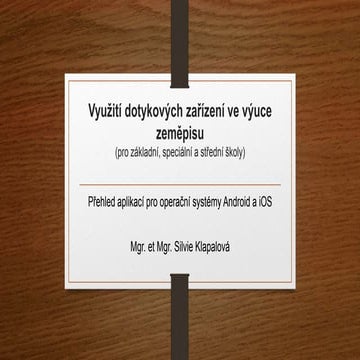 Dotekova zarizeni ve vyuce zeměpisu