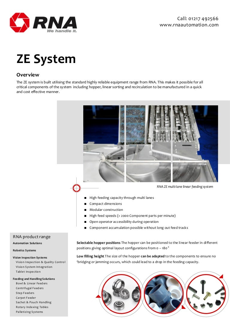 Rna Multi Lane High Speed Linear Feeder