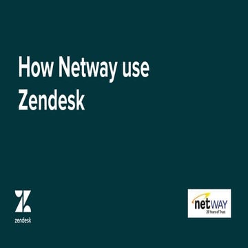 Zendesk Implementation with Netway's Infrastructure