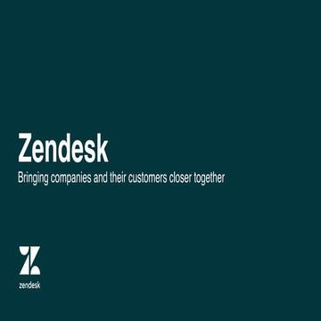 Zendesk Customer Story