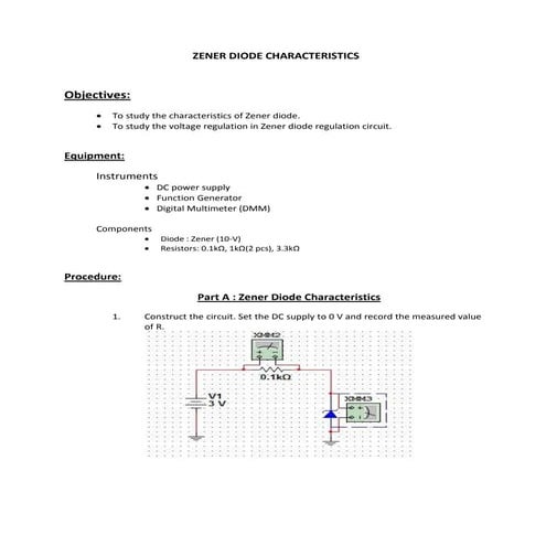 Zenerdiode lab report