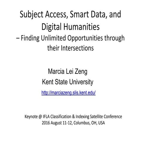 Zeng marcia ifla-subjectaccesssmartdatadh