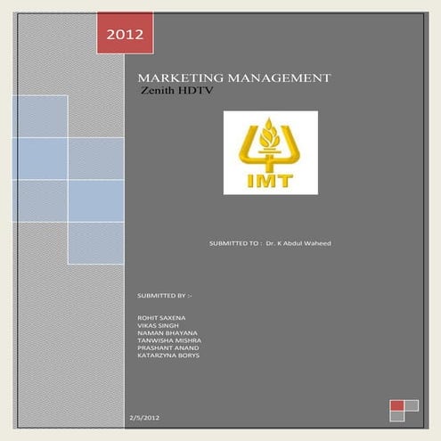 Zenith hdtv marketing strategy