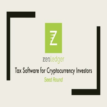 ZenLedger.io Early Seed Deck