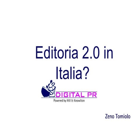 Editoria 2.0, è possibile in Italia? Un concept da criticare - Zeno Tomiolo