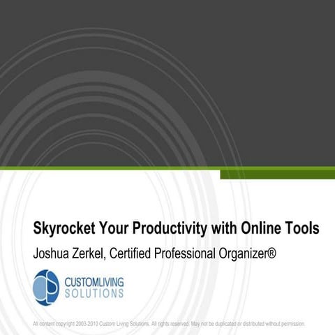 Joshua Zerkel Skyrocket Your Productivity with Online Tools