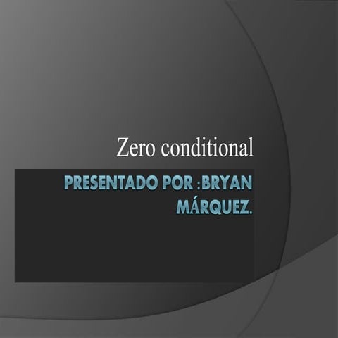 Zero conditional | PPTX