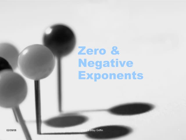 Zero & Negative Exponents