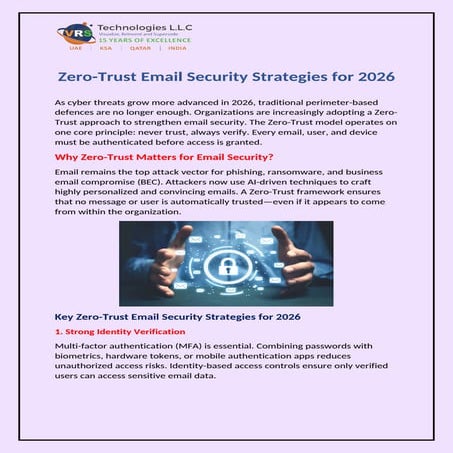 Zero-Trust Email Security Strategies for 2026 | PDF