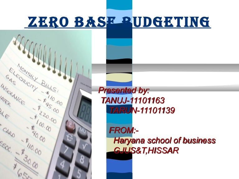 Zero Based Budgeting Powerpoint Template Sketchbubble