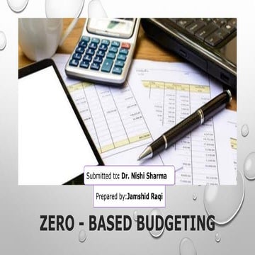 Zero based budgeting