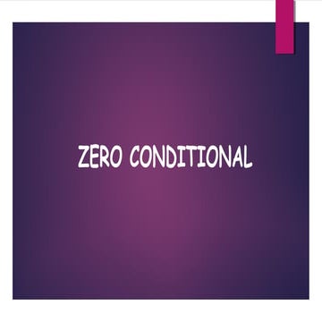 Zero Conditional
