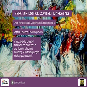 Zero Distortion Content Marketing - Stephen Bateman Dmx Dublin 9 March 2016 