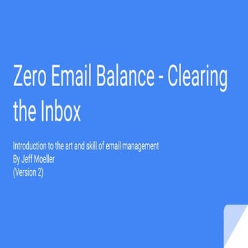 Zero email balance   clearing the inbox - v2