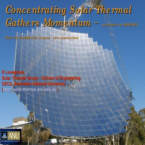 Dr Keith Lovegrove unveiling the new Big Dish