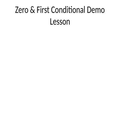 Zero conditional | PPTX