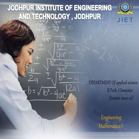 Zero lecture for I Sem Engineering Mathematics