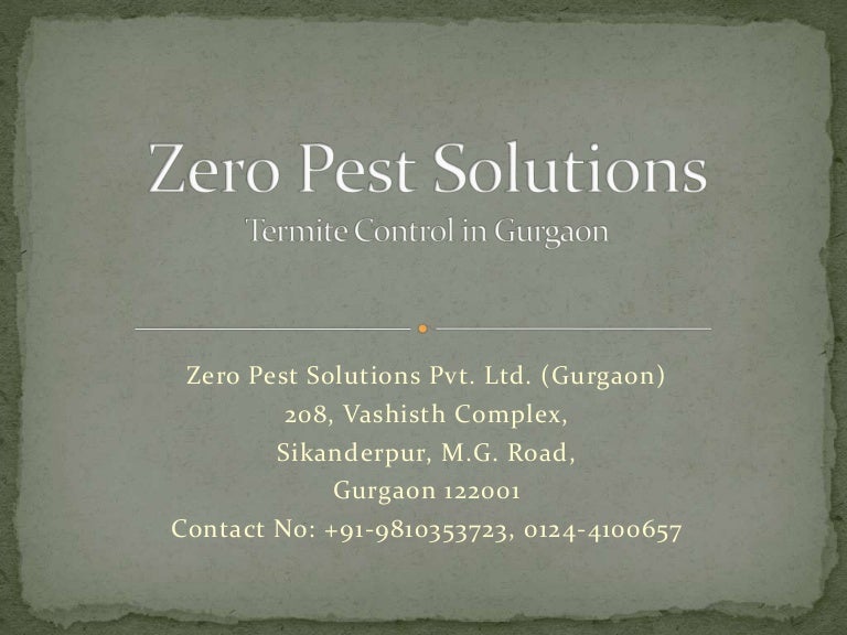 Zero pest solutions ppt (2)