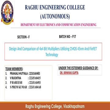 zeroth Review ppt.pptx Its about design and comparison of 4×4 bit multiples u...
