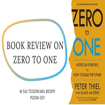 Zero to one by PeterThei