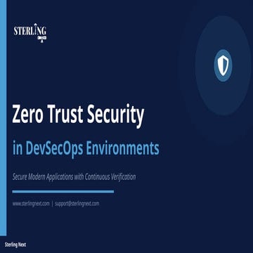 Implementing Zero Trust Security in DevSecOps for Modern Application ...