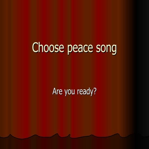 Ze's Choose Peace Song
