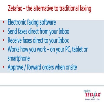 Zetafax - the alternative to traditional fax