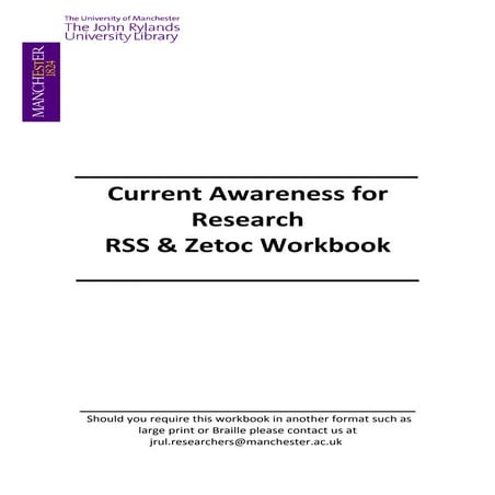 Zetoc rss workbook
