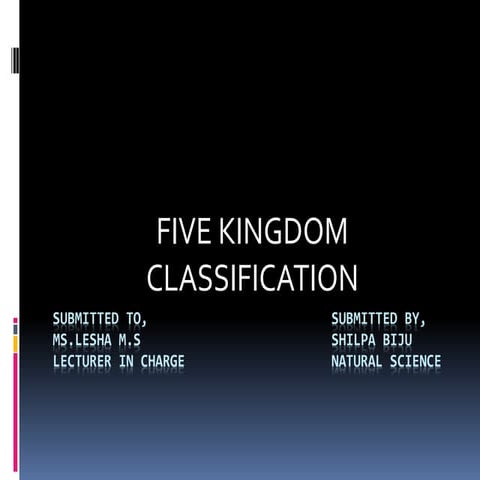 Five kingdom classification