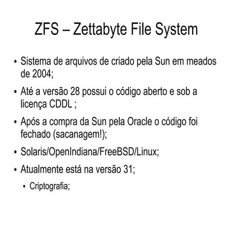 ZFS – Zettabyte File System