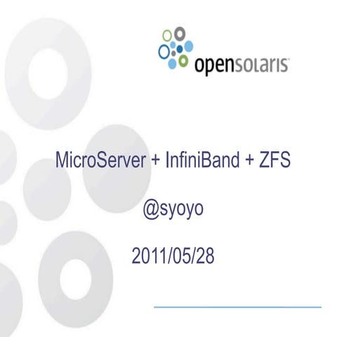 MicroServer + InfiniBand + ZFS