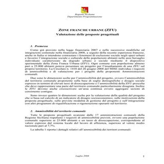 Zfu sicilia relazione