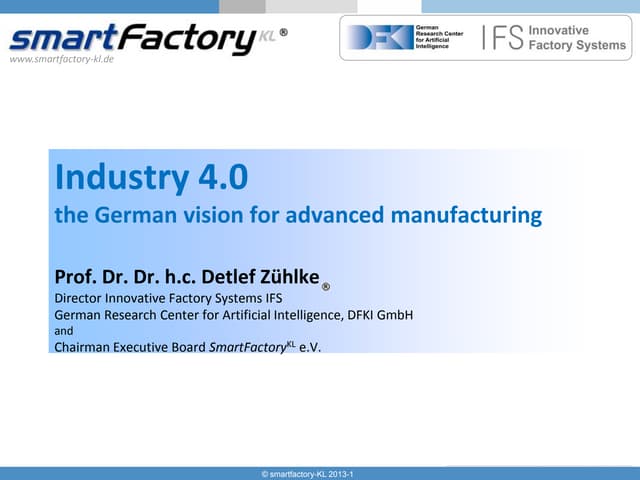 Industry 4.0 – the German vision fo...