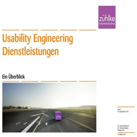Zühlke Usability Engineering Dienstleistungen
