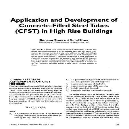 zhong-zhang-1999-application-and-development-of-concrete-filled-steel-tubes-(...