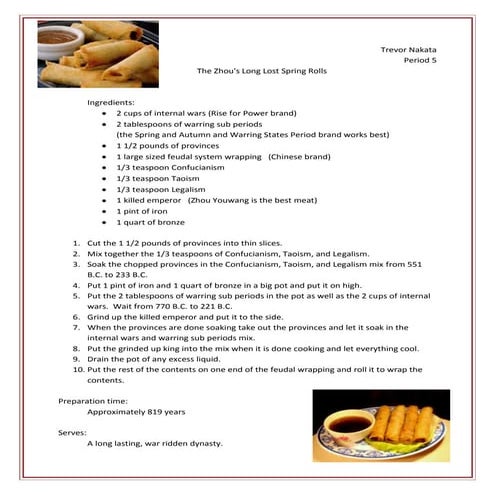 Civilization recipe | DOCX