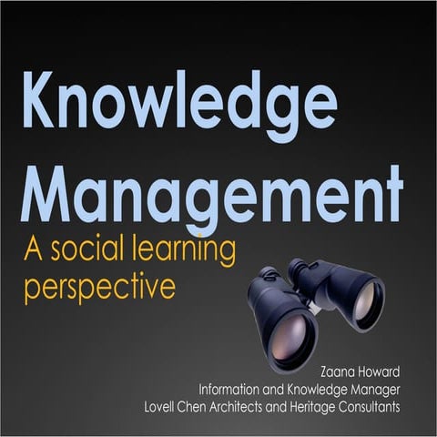 Knowledge management: a social learning perspective