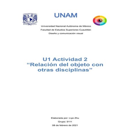Relación del objeto con otras disciplinas PDF